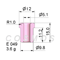 wire guide - flanged eyelet guide E 049