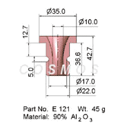 WIRE GUIDES-GROOVED EYELET E 121 G