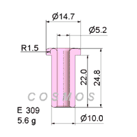 wire guide - flanged eyelet uide E 309