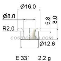 wire guide-flanged eyelet gudie E 331